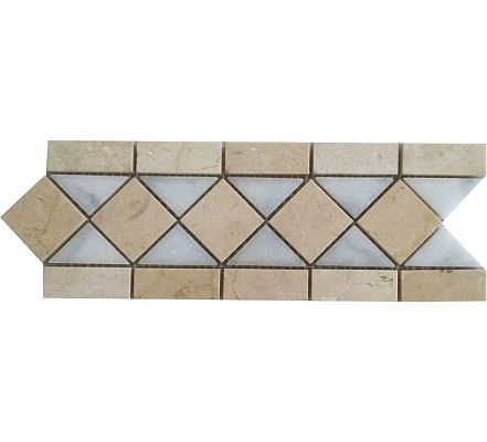 Бордюр Geminis 305 Bl.Macael/Caliza Moka (30x11x1)