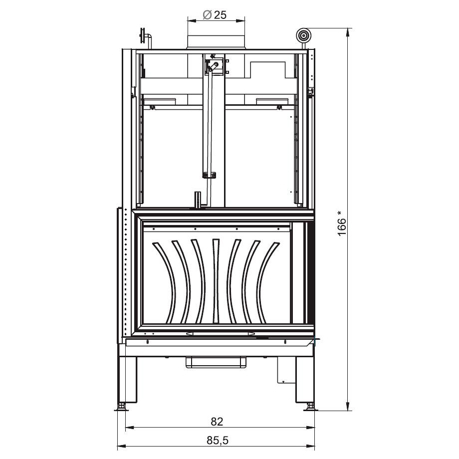 Каминная Каминная топка MONOBLOCCO EL78 SX (Palazzetti) | купить -  Санкт-Петербург